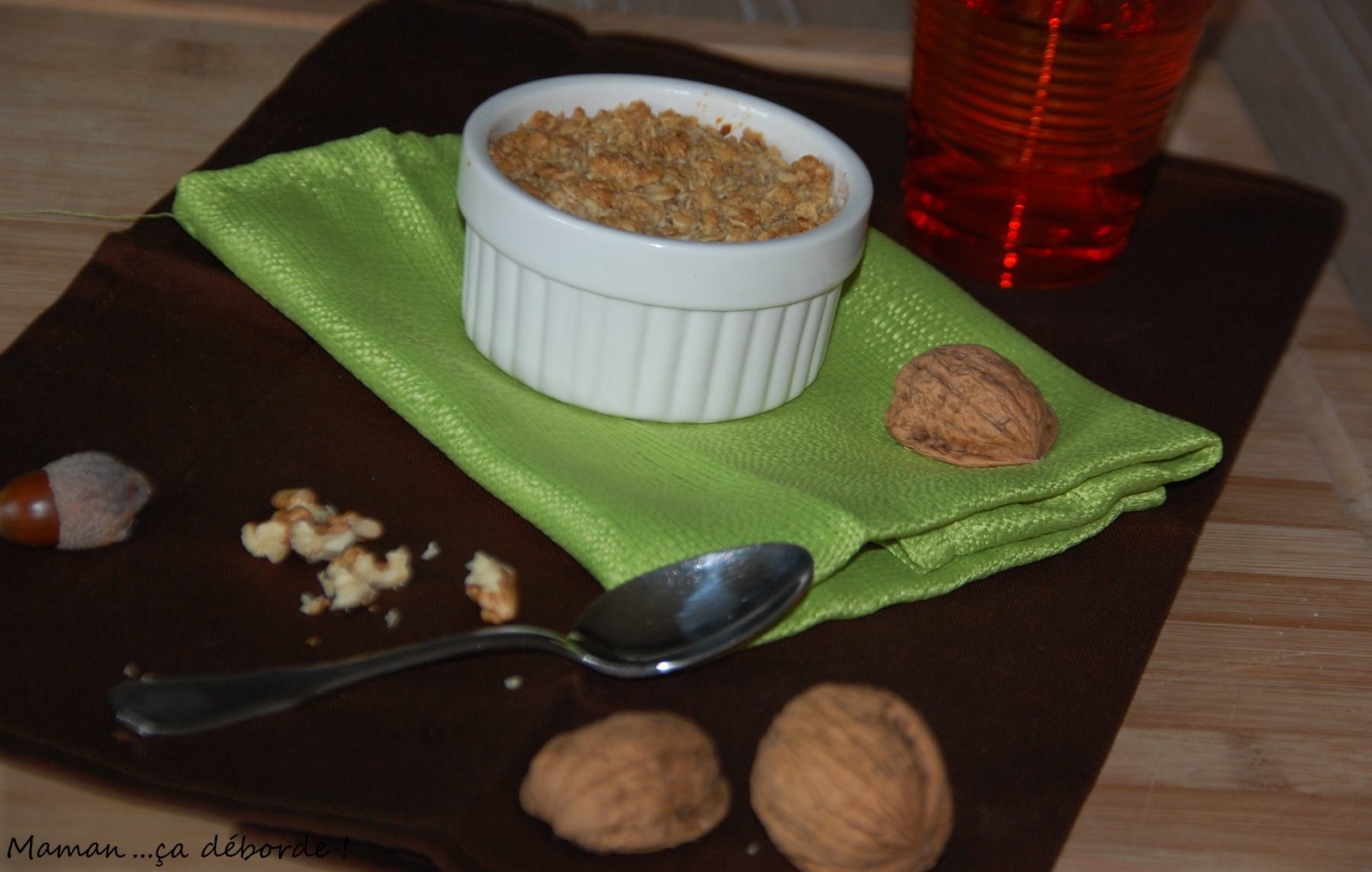 Crumble patate douce, noisette et cannelle