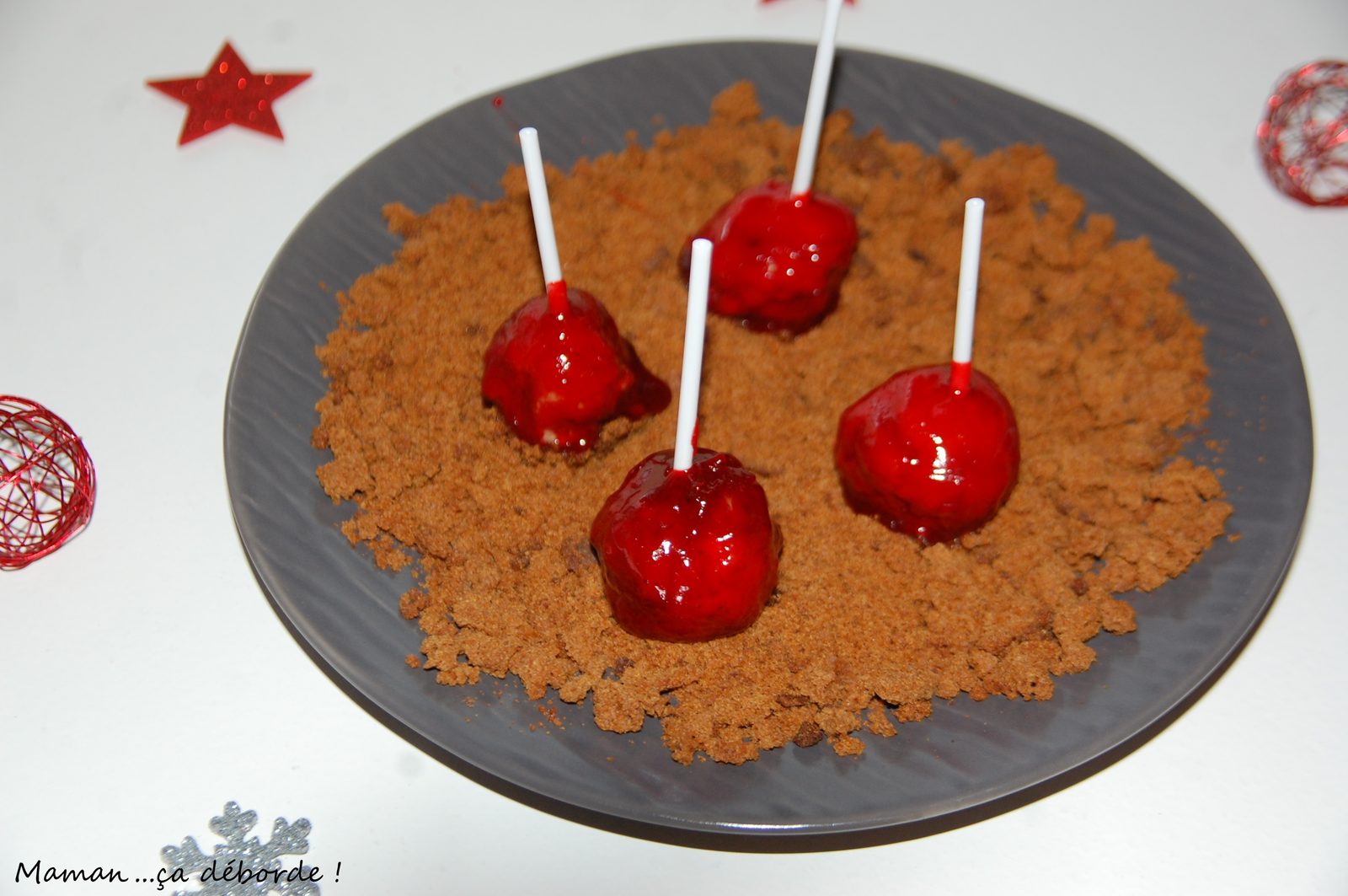 Sucettes de foie gras façon pomme d'amour