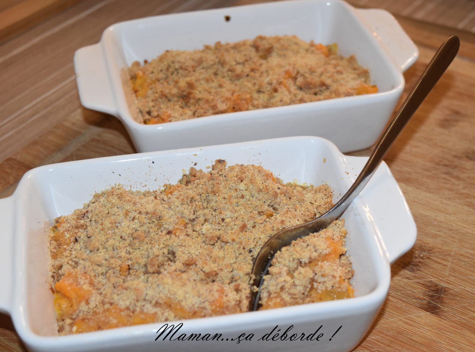 Crumble de patate douce et carotte
