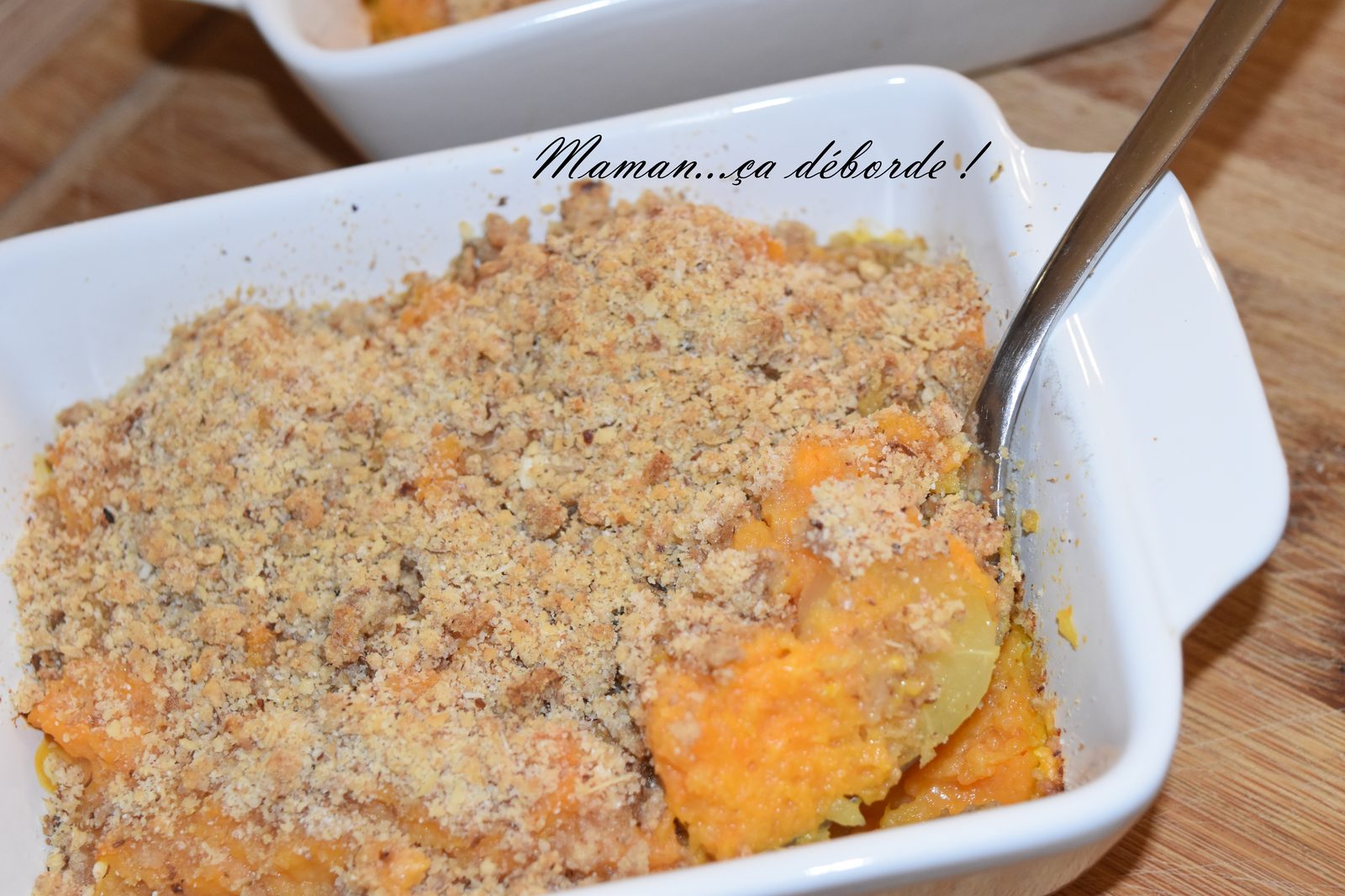 Crumble de patate douce et carotte